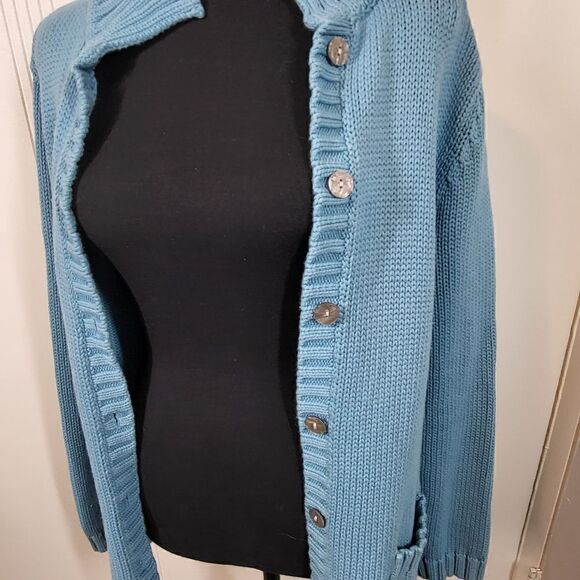 The TOG Shop Blue Cardigan Sweater - Picture 9 of 11
